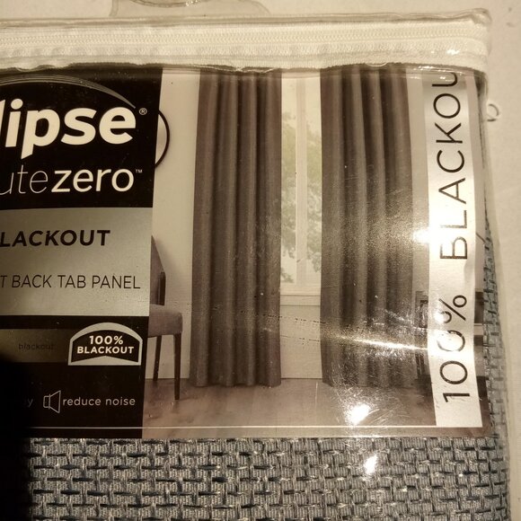 Eclipse Walken Solid Absolute Zero 100% Blackout Rod Pocket Single Window Panel - Picture 3 of 8